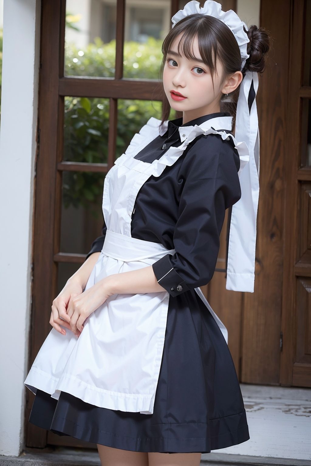 サンプル画像1:従順メイド〜ご主人様へのご奉仕〜(女子○生AI画像) [d_285453]