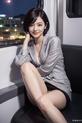 サンプル画像3:電車の向かい席11〜終電ОL〜ショートカット(★マイナーフェチ★の殿堂) [d_285472]