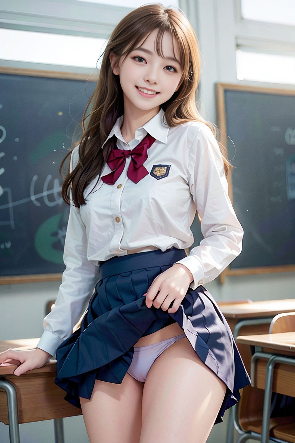 サンプル画像1:好きな幼馴染と教室や自宅でイチャイチャ？(女子○生AI画像) [d_285644]