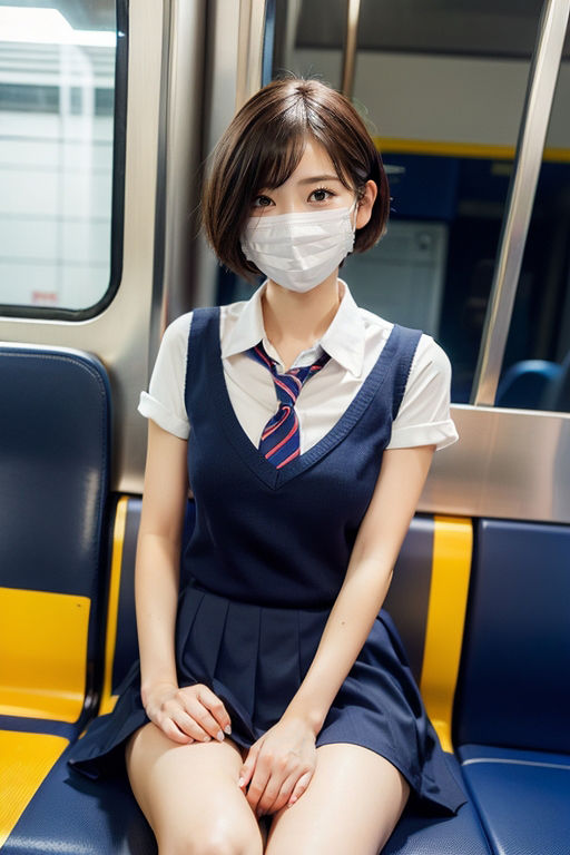 サンプル画像4:電車の向かい席13〜マスクのおんなのこ〜(★マイナーフェチ★の殿堂) [d_285684]