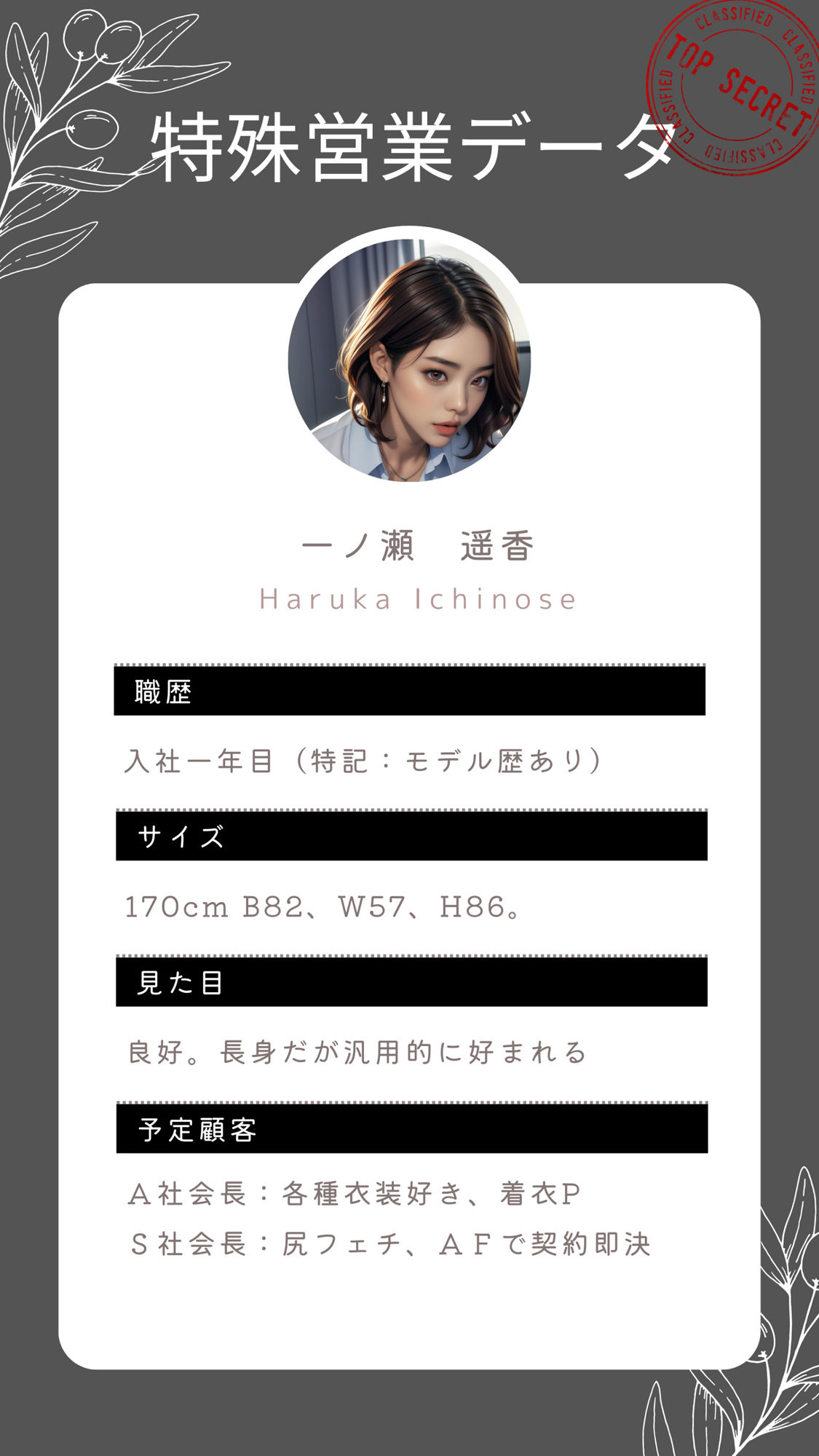 サンプル画像1:遥香（美人新入社員の特別営業編 収録01〜04）(AI＆ART Reina) [d_285695]