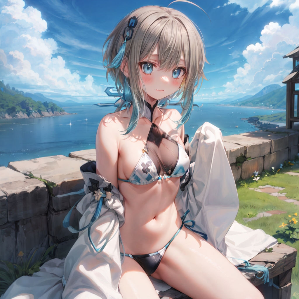 サンプル画像4:【原神】ちょっとえっちなイラスト集〜366枚〜【Genshin Impact】(川瀬と遊園地) [d_285719]