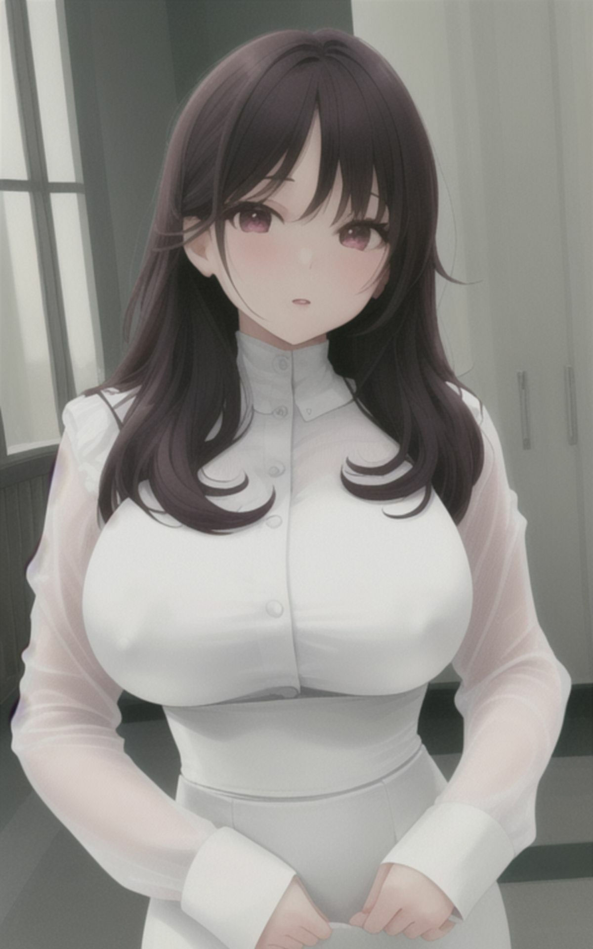 サンプル画像2:AI美女イラストvol.3わたしのオッパイ好きなんでしょ？(AI Girls Creation) [d_285868]