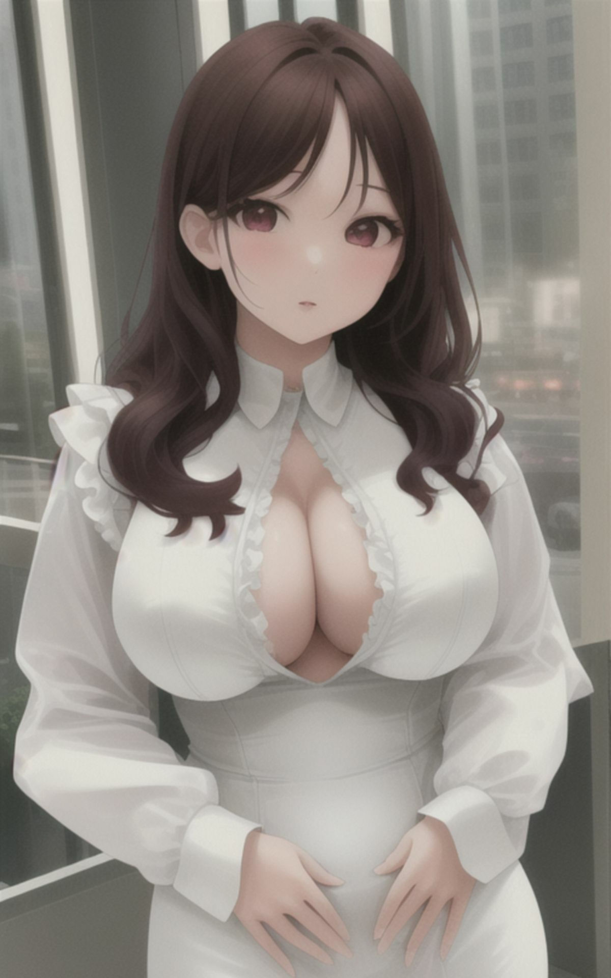 サンプル画像4:AI美女イラストvol.3わたしのオッパイ好きなんでしょ？(AI Girls Creation) [d_285868]