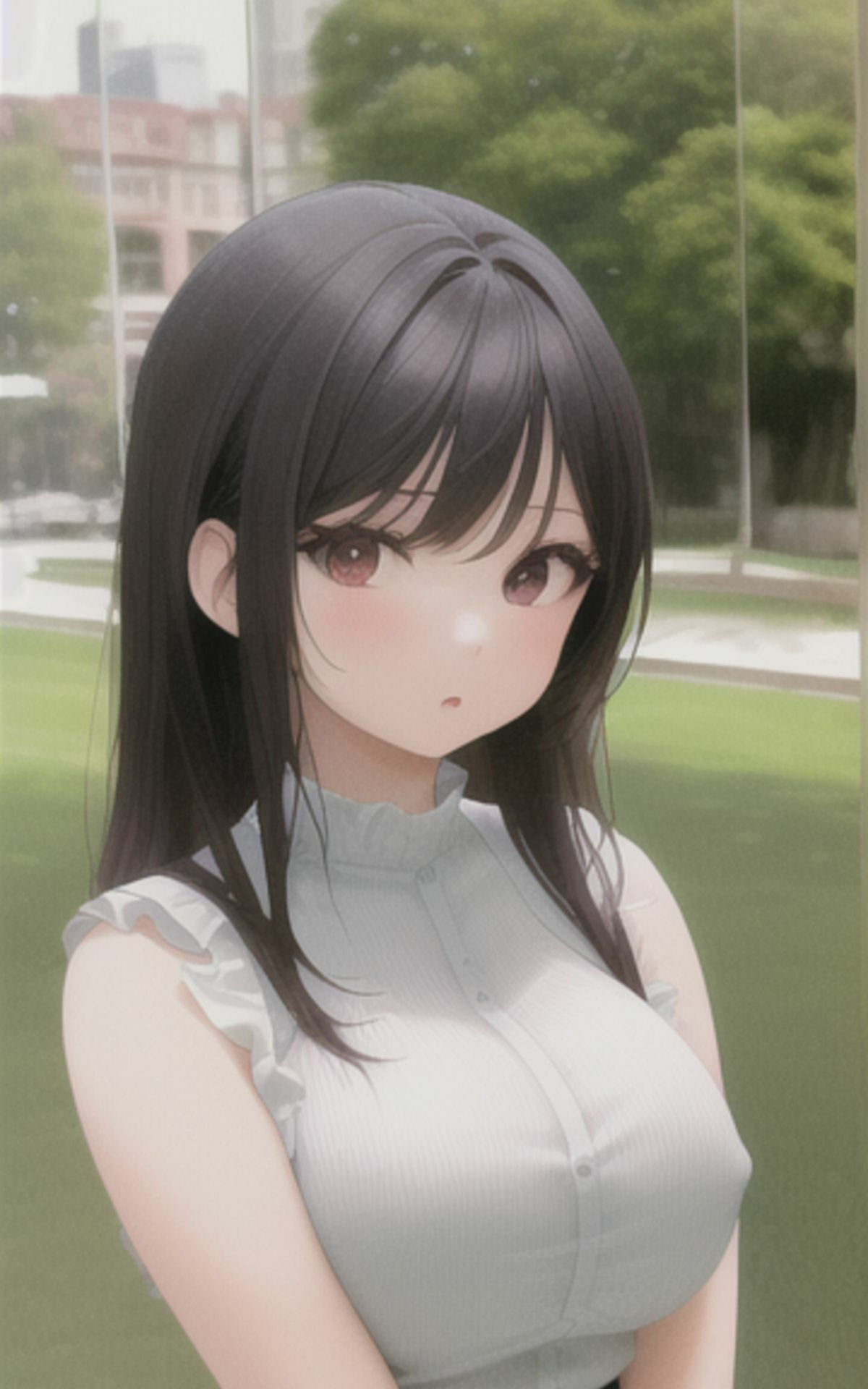 サンプル画像6:AI美女イラストvol.3わたしのオッパイ好きなんでしょ？(AI Girls Creation) [d_285868]