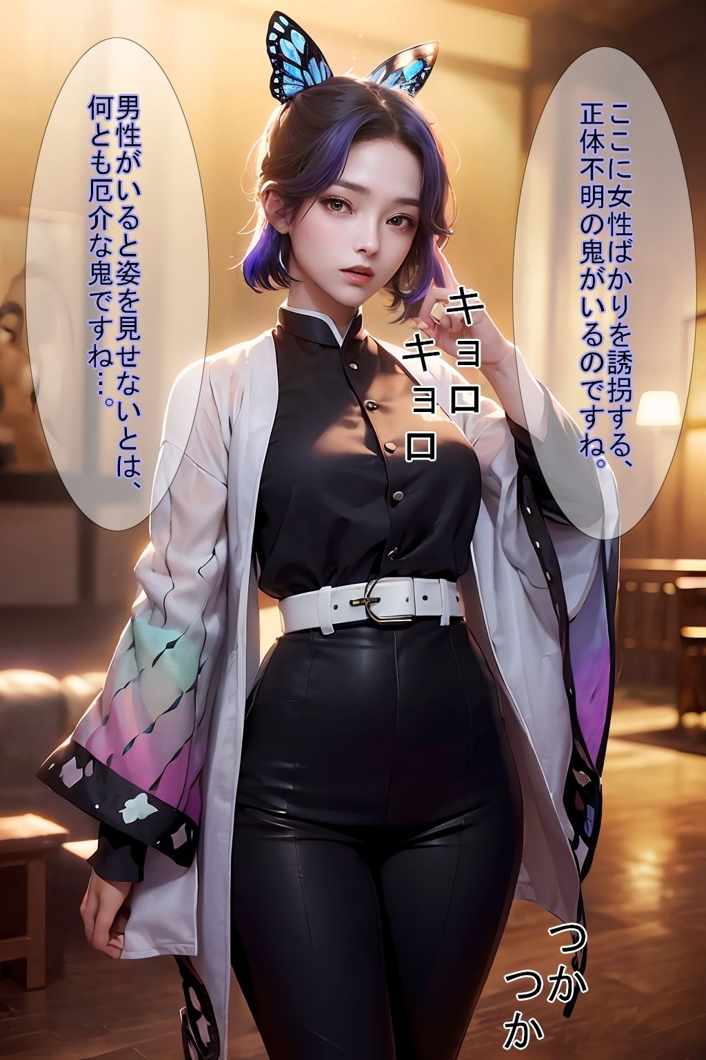 サンプル画像1:【敗北シリーズ vol.01】胡蝶し〇ぶが、鬼の罠に敗北！(魔術師プロトン) [d_285923]