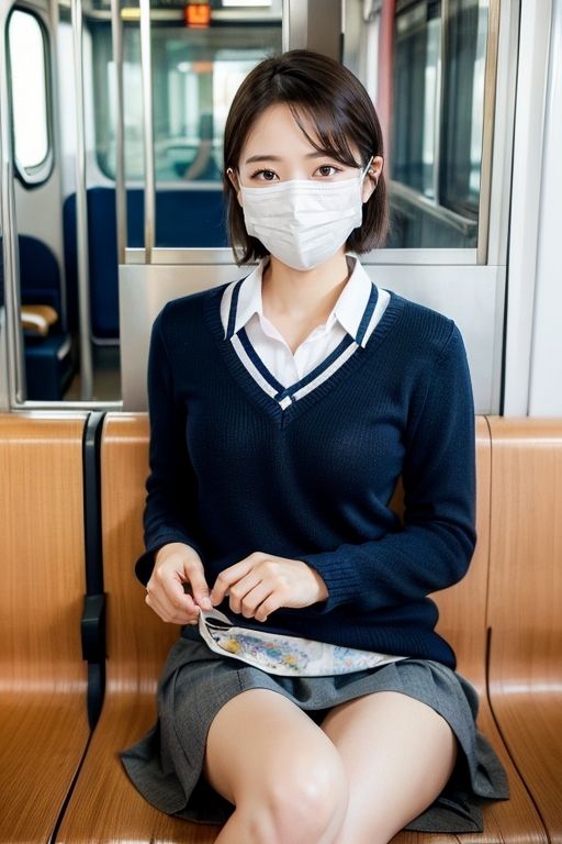 サンプル画像4:電車の向かい席〜マスクのおんなのこ〜SIDEストーリー(★マイナーフェチ★の殿堂) [d_286037]