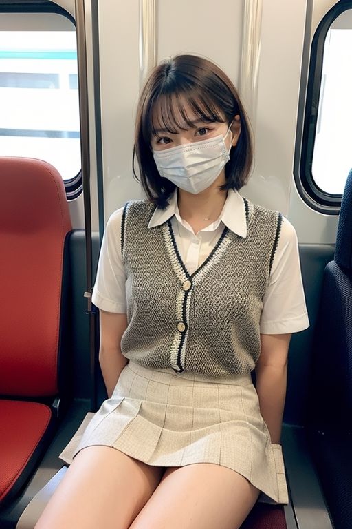 サンプル画像6:電車の向かい席〜マスクのおんなのこ〜SIDEストーリー(★マイナーフェチ★の殿堂) [d_286037]