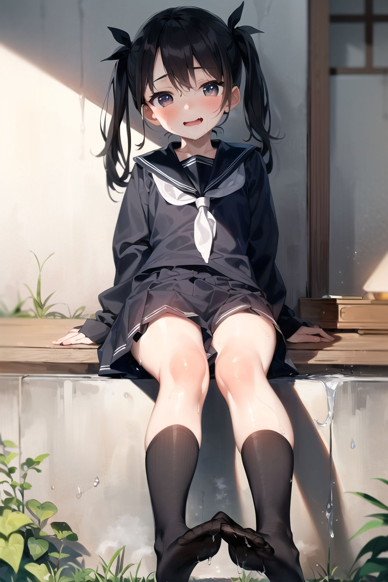 サンプル画像2:【画像枚数500枚】むれむれ黒ソックスセーラー服娘ちゃん その1【お試し価格】【AI生成】(かさね) [d_286166]