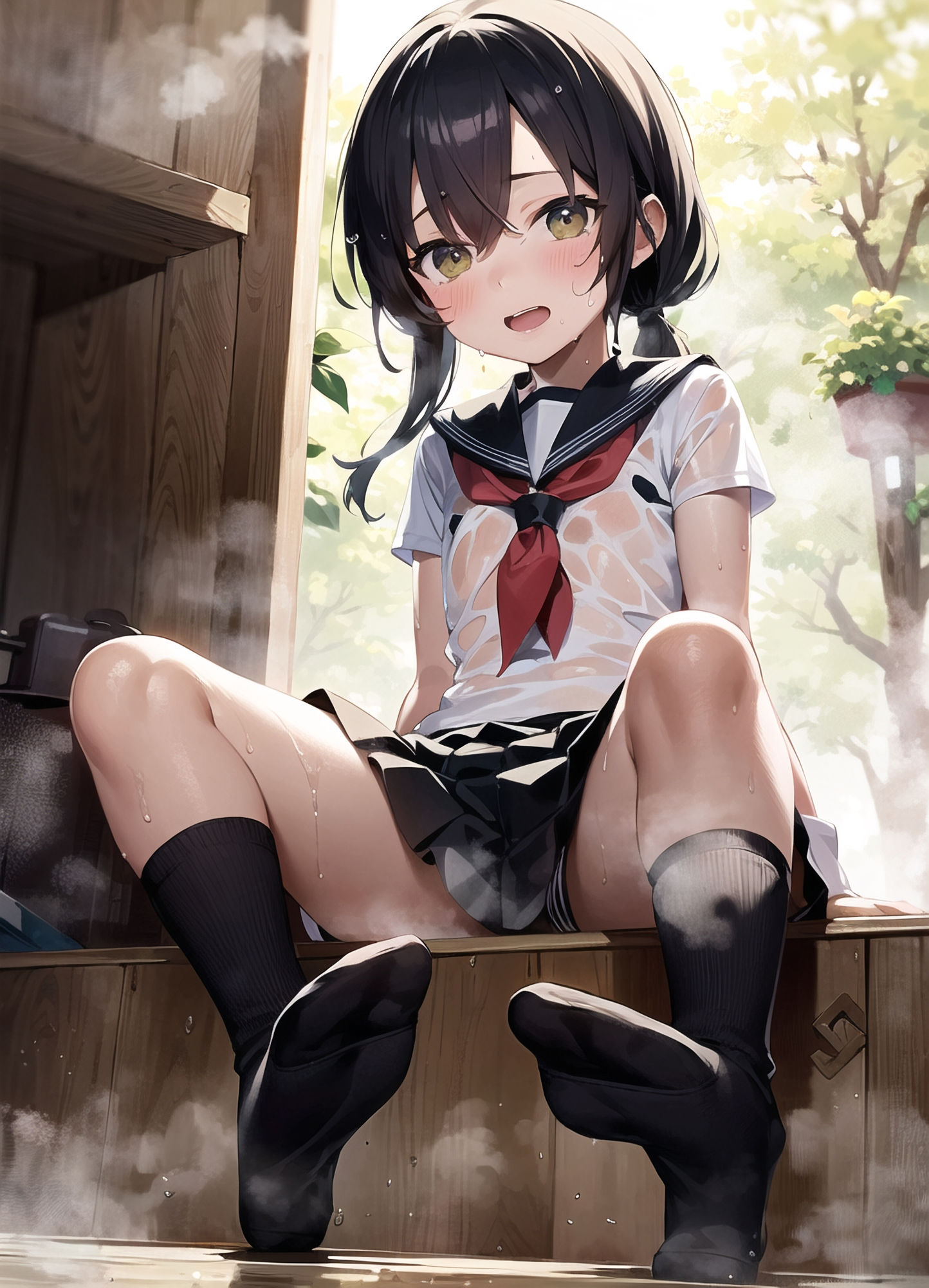 サンプル画像3:【画像枚数500枚】むれむれ黒ソックスセーラー服娘ちゃん その1【お試し価格】【AI生成】(かさね) [d_286166]