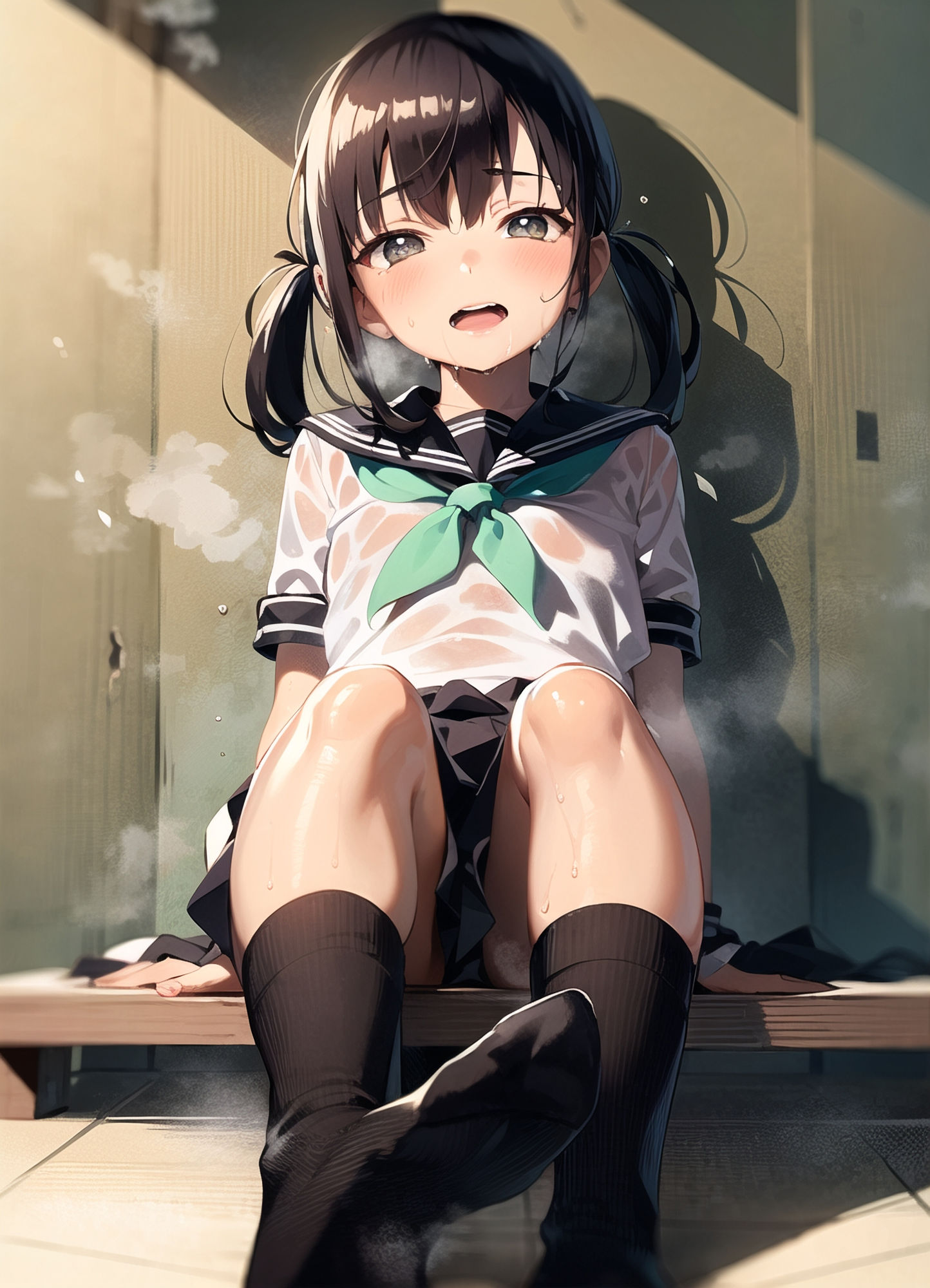 サンプル画像4:【画像枚数500枚】むれむれ黒ソックスセーラー服娘ちゃん その1【お試し価格】【AI生成】(かさね) [d_286166]