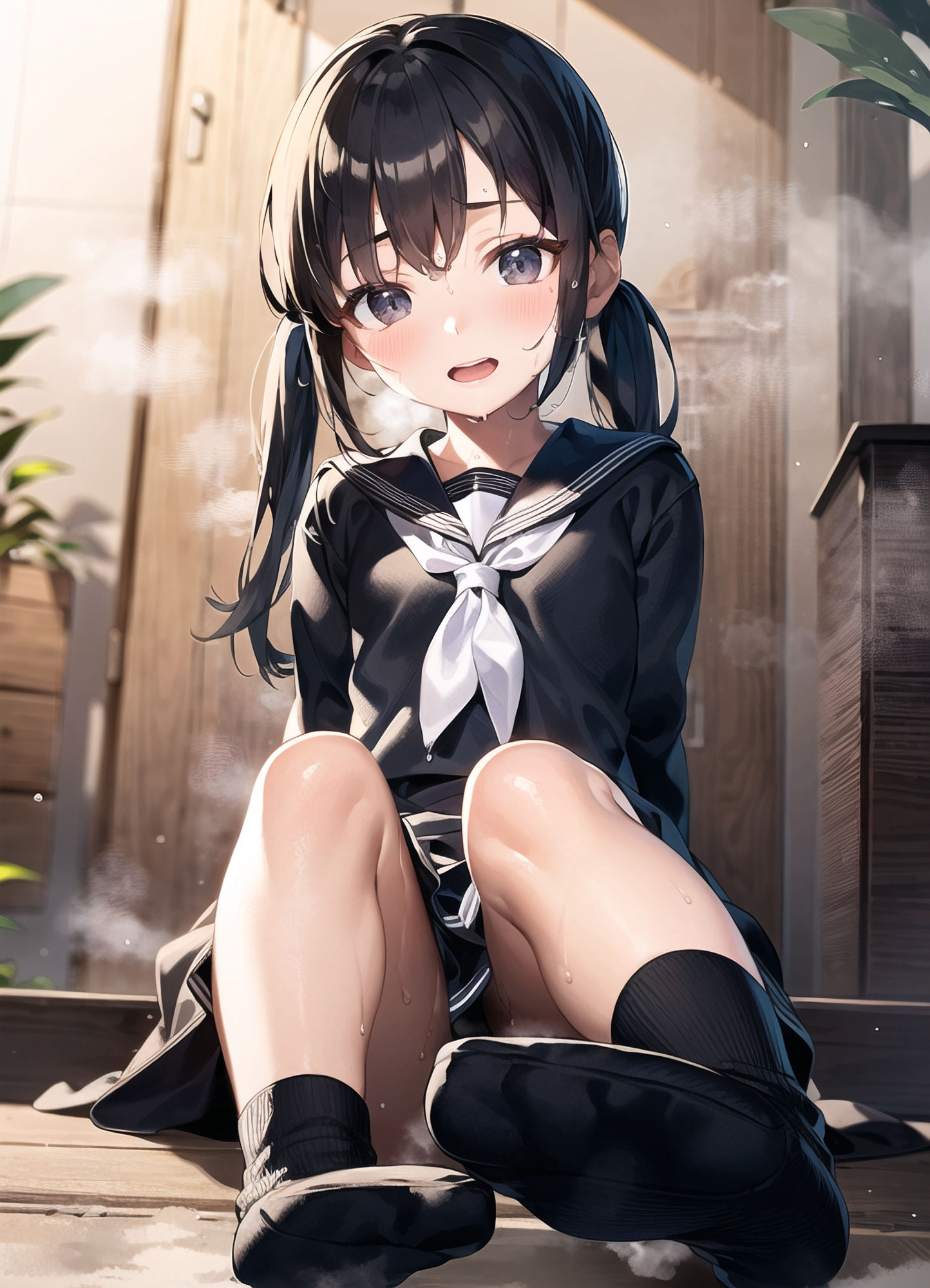 サンプル画像5:【画像枚数500枚】むれむれ黒ソックスセーラー服娘ちゃん その1【お試し価格】【AI生成】(かさね) [d_286166]