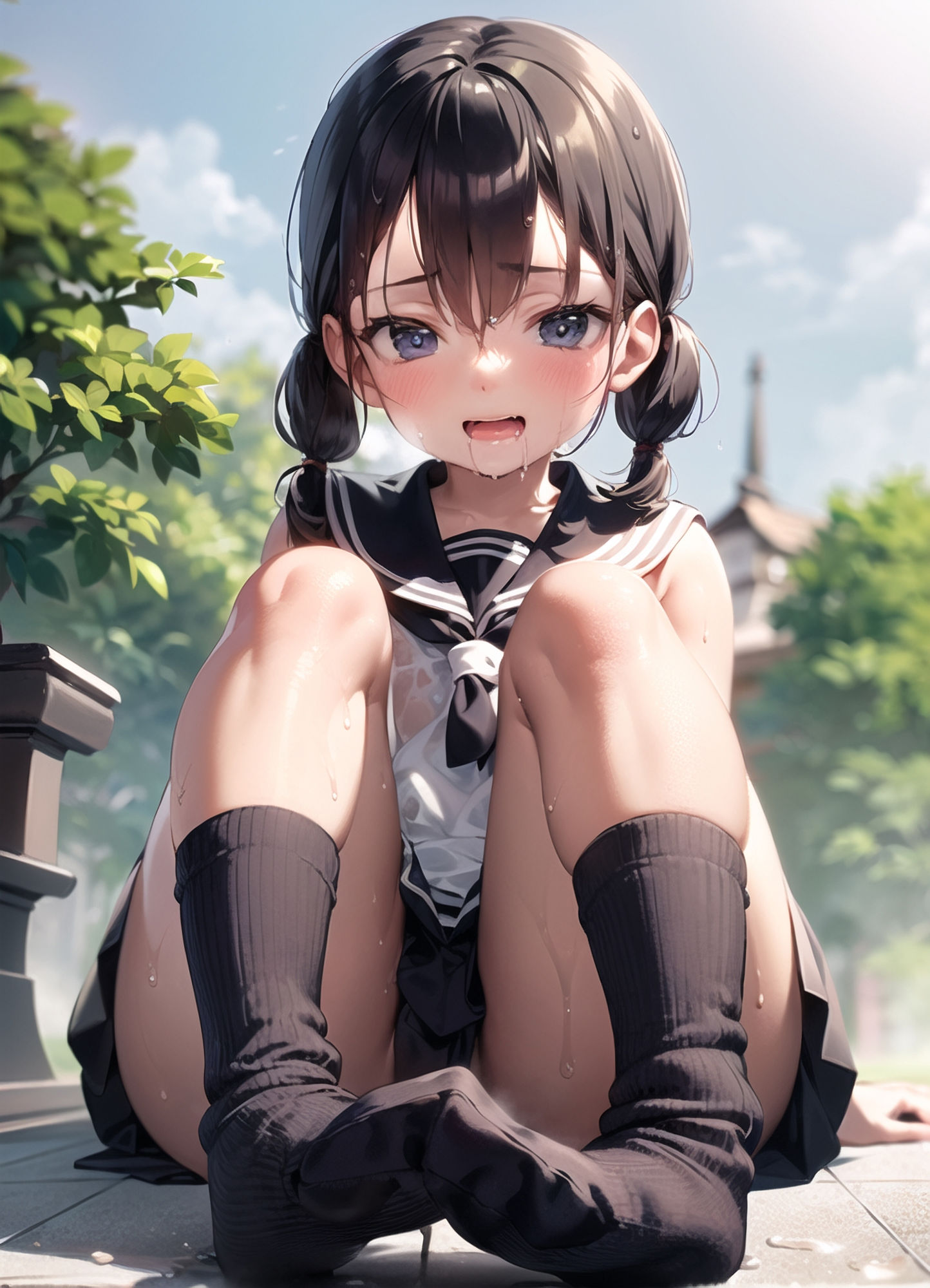 サンプル画像6:【画像枚数500枚】むれむれ黒ソックスセーラー服娘ちゃん その1【お試し価格】【AI生成】(かさね) [d_286166]