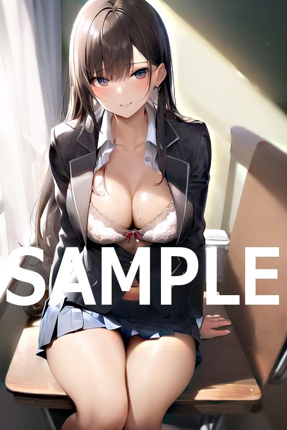 サンプル画像4:教室でブレザー・写真集(AIぬぅる) [d_286235]