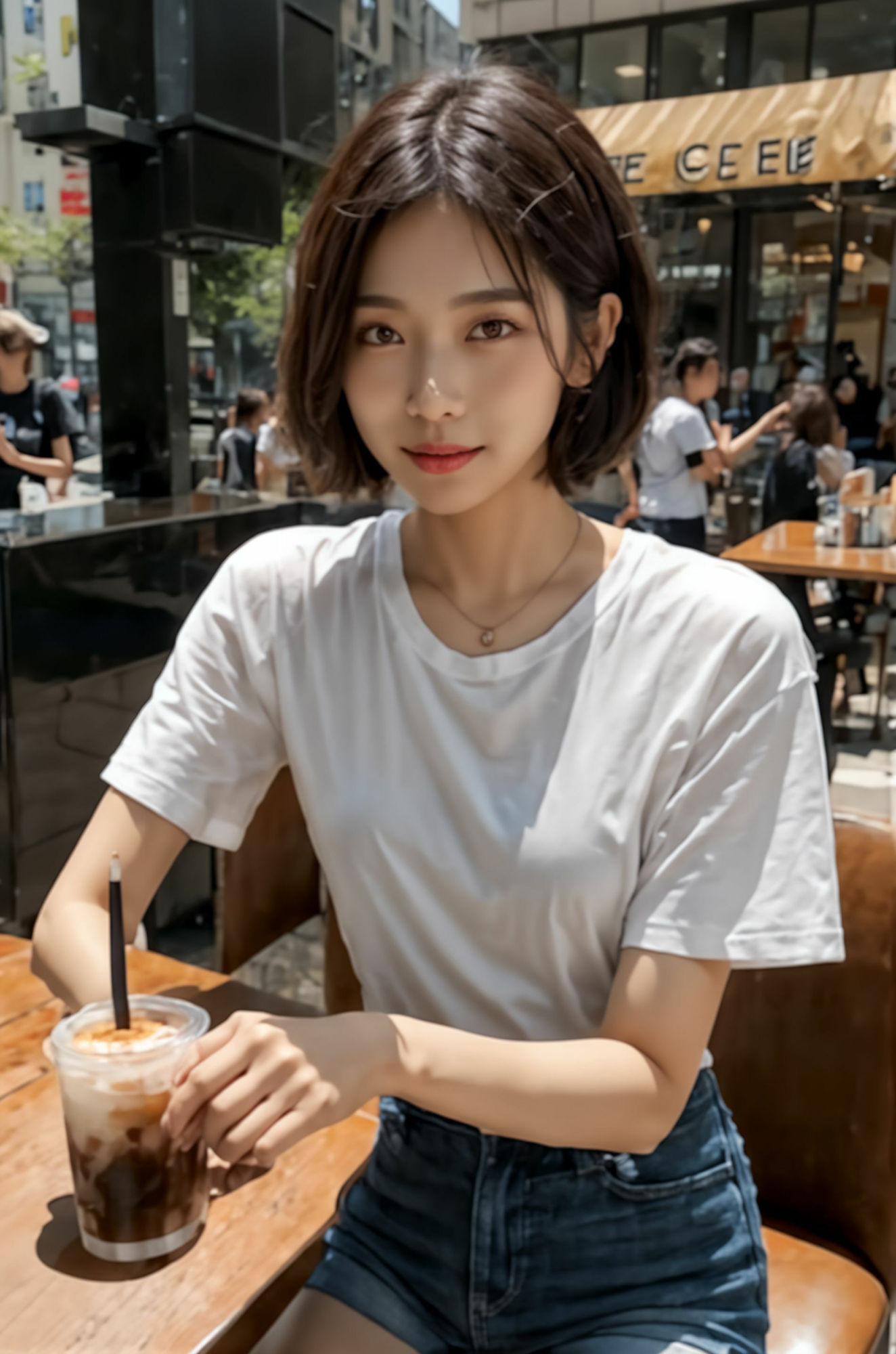 サンプル画像5:下北沢系・ショートカット爽やか女の子に恋して 妄想AI美女イラスト集vol.9 美少女 美女 満載(妄想グラビア出版) [d_286264]