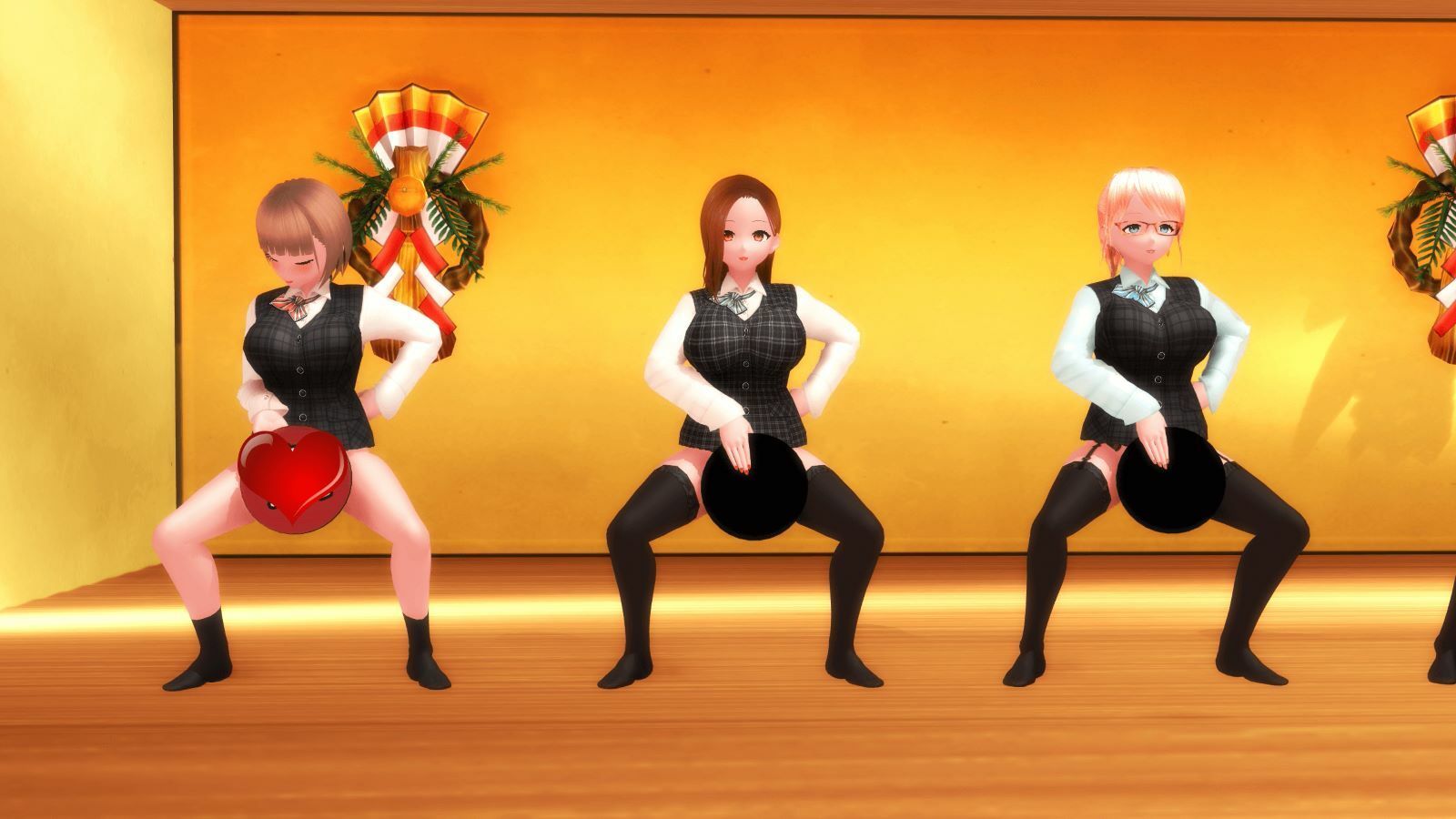 サンプル画像1:【ふたなりダンス】チンプラOLのおふざけ象さんダンス（応援版）(JOKERのアトリエ) [d_286329]