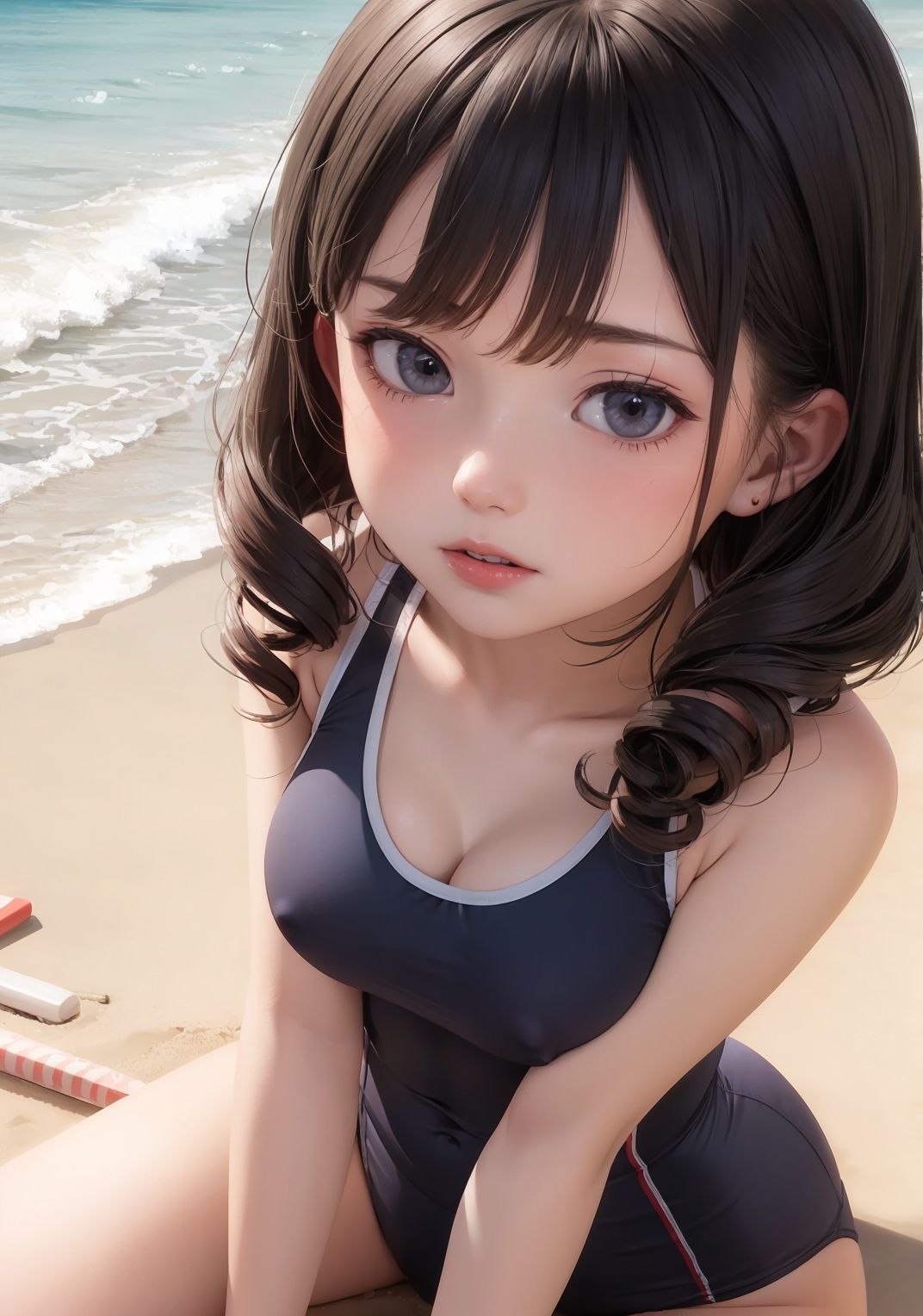 サンプル画像6:【水着美少女AIイラスト集】AI SWIMSUIT MODE【PNG176枚/PDF付】(Alice Museum) [d_286444]