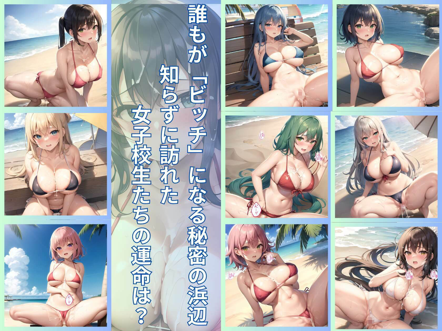 サンプル画像1:ビッチになっちゃう秘密の浜辺第3弾〜女子校生たちに中出し放題〜【豪華330枚収録】(清純白書) [d_286528]