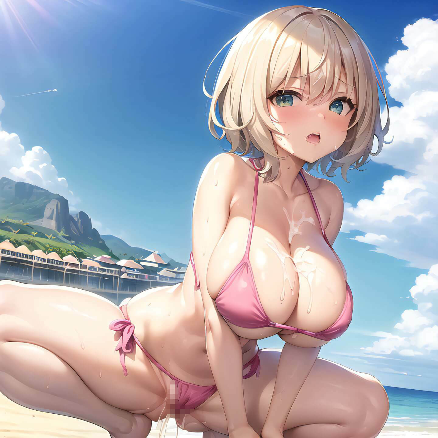 サンプル画像6:ビッチになっちゃう秘密の浜辺第3弾〜女子校生たちに中出し放題〜【豪華330枚収録】(清純白書) [d_286528]