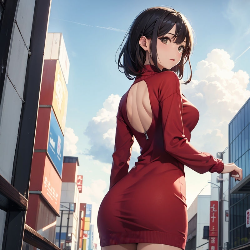 サンプル画像1:背面・尻・四つん這い(BMさん) [d_286593]