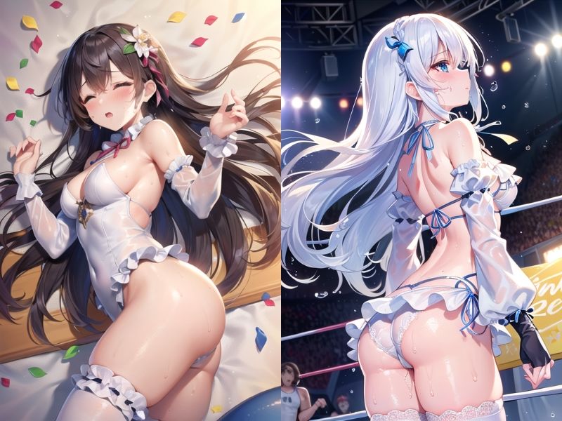 サンプル画像4:AIアイドル美少女プロレスラーCG集 Vol.9 グロッキー・ファイト・コレクション［1/2］(mugi) [d_286662]