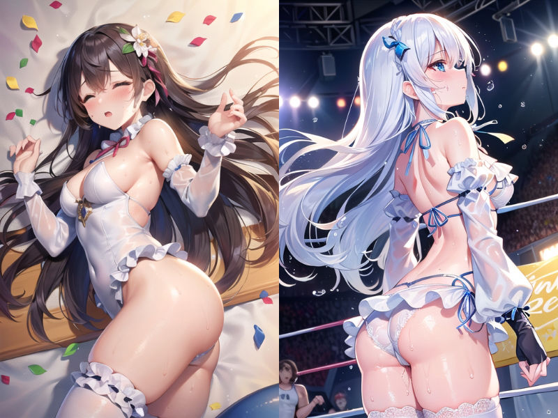 サンプル画像4:AIアイドル美少女プロレスラーCG集 Vol.9 グロッキー・ファイト・コレクション［2/2］(mugi) [d_286663]