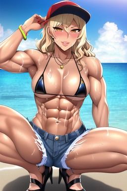 サンプル画像3:腹筋バキバキのギャルをナンパして、エアコンがぶっ壊れた部屋に連れ込んで、汗だくでゴムがなくなるまで、ヤリまくったった！(MuscleLove) [d_286682]