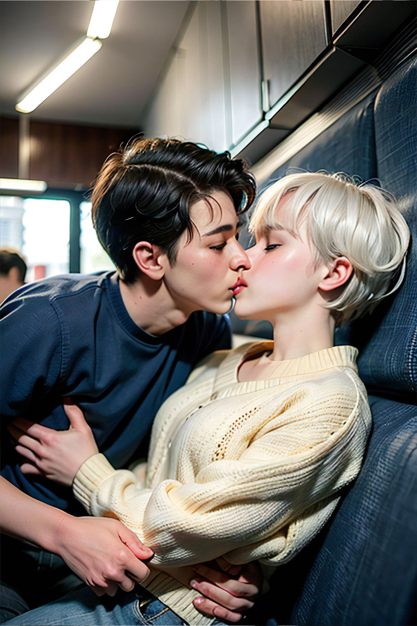 サンプル画像2:Kiss×Kiss×Kiss【男女キスオンリー200枚写真集】(AIグラビア出版「AI DOOLs」) [d_286724]