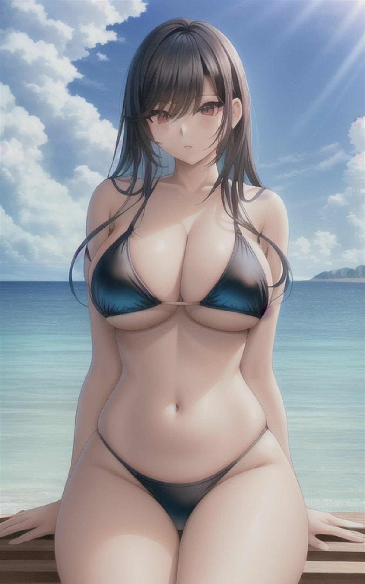 サンプル画像3:AI美女イラストvol.5夏だもんイッパイHしよ？(AI Girls Creation) [d_286825]