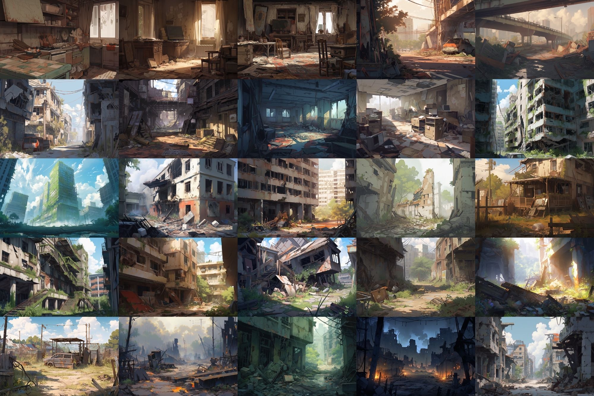 サンプル画像1:【繊細で芸術的な廃墟系の背景】著作権フリーの高解像度画像（100枚）(Game Material Store) [d_286869]