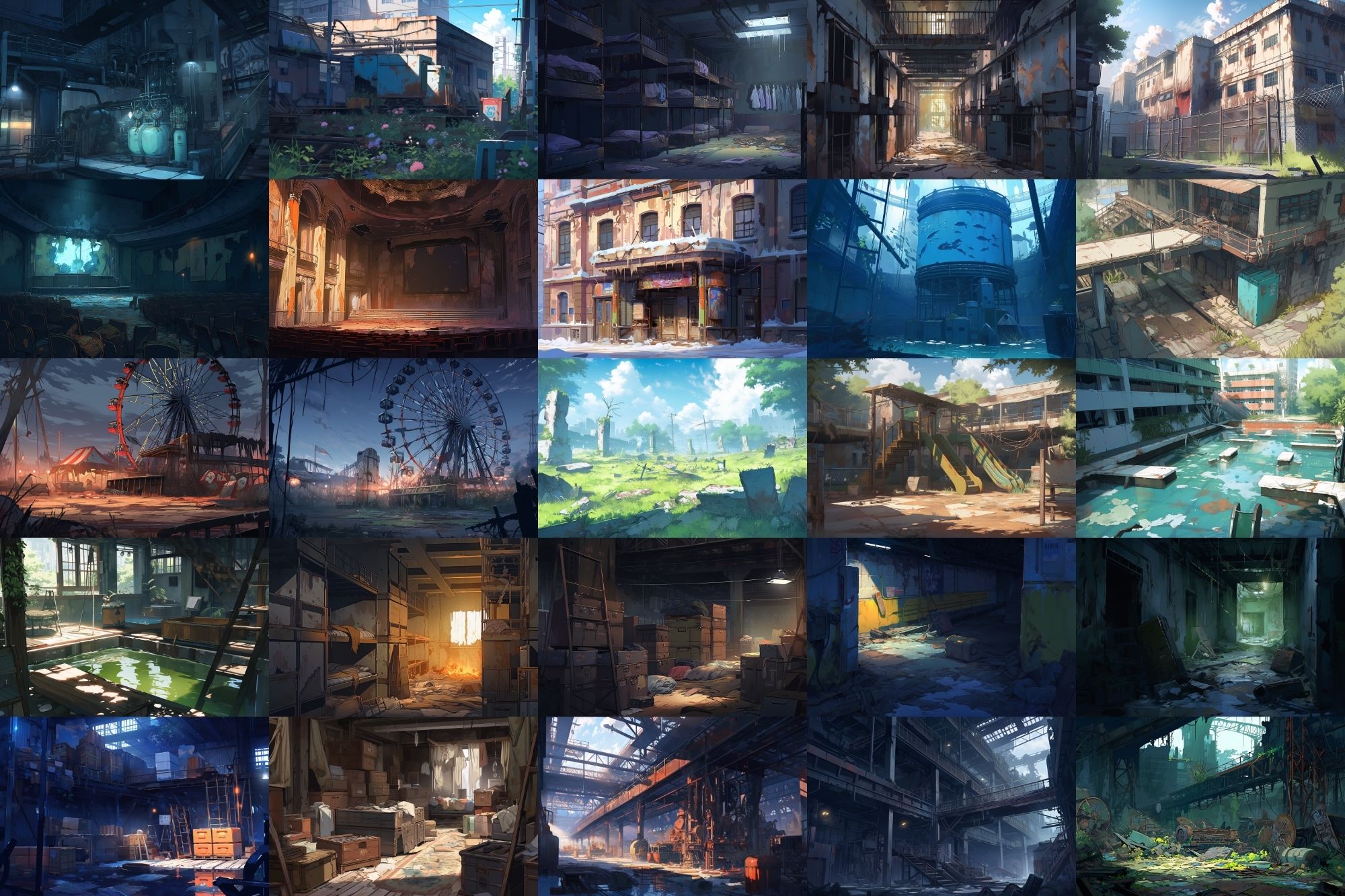 サンプル画像4:【繊細で芸術的な廃墟系の背景】著作権フリーの高解像度画像（100枚）(Game Material Store) [d_286869]