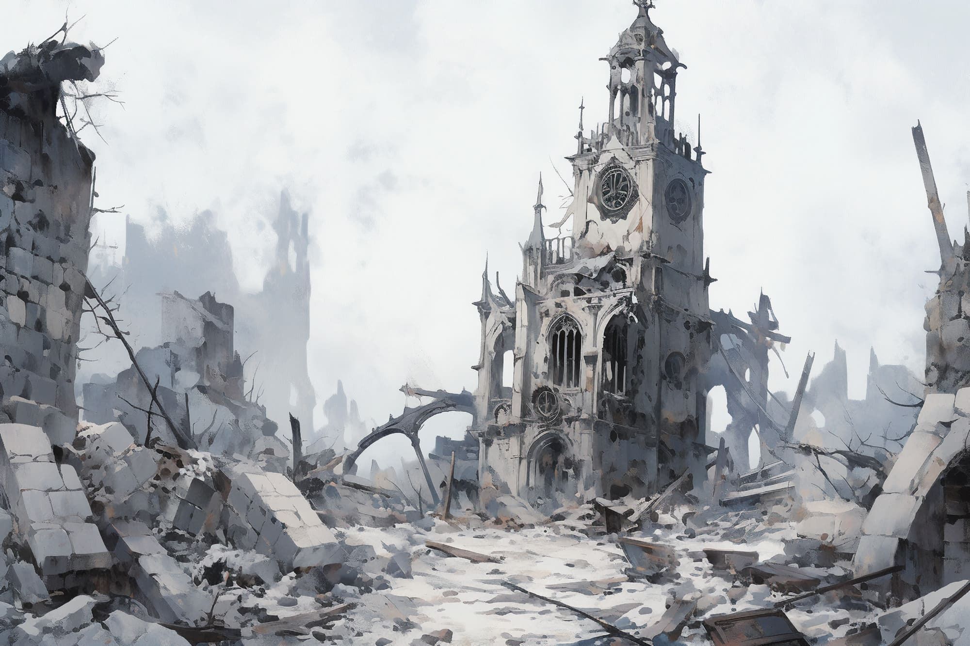 サンプル画像6:【繊細で芸術的な廃墟系の背景】著作権フリーの高解像度画像（100枚）(Game Material Store) [d_286869]