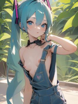 サンプル画像5:初〇ミクに色々な衣装を着てもらうイラスト集3(ぬくぬく) [d_286877]