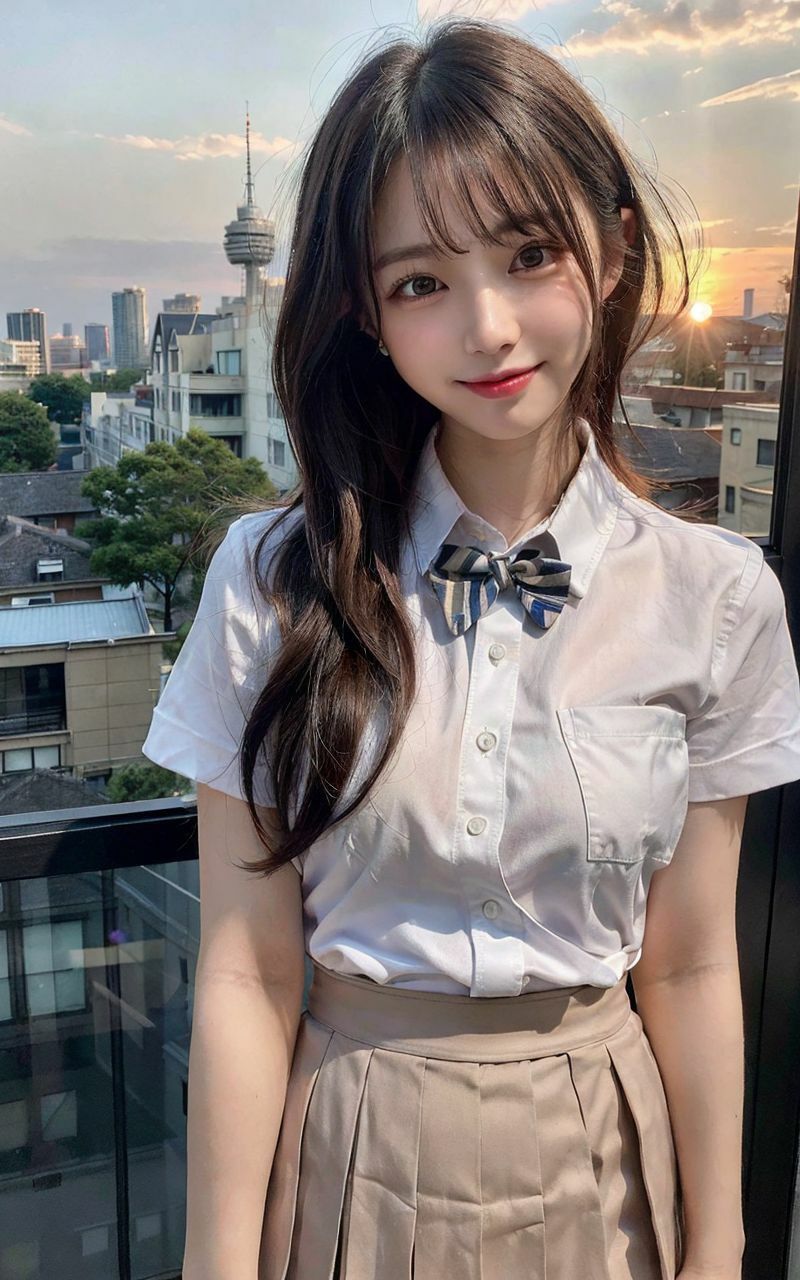 サンプル画像1:制服美少女との秘密(AIベル) [d_286922]