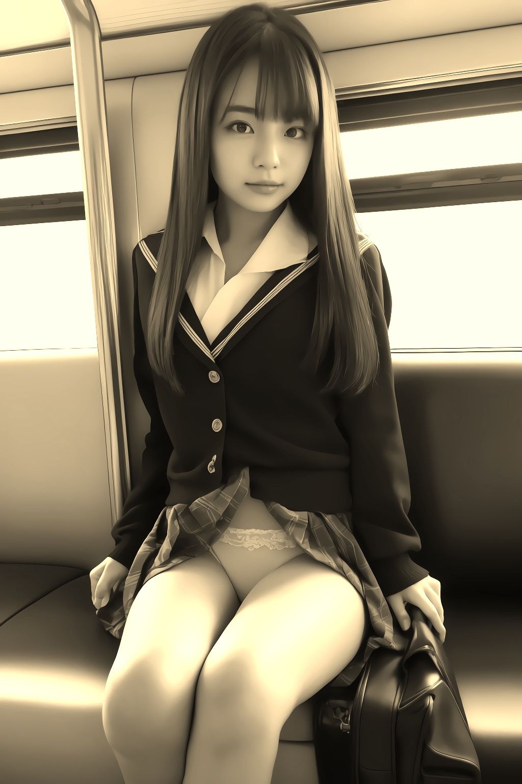 サンプル画像3:おパンツ見せてくれる女の子(エロAIいらすとや) [d_286931]