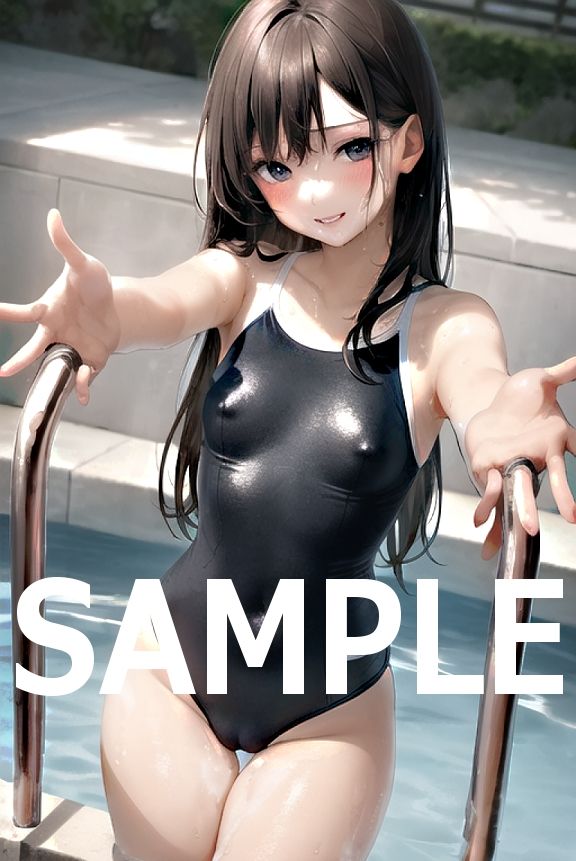 サンプル画像2:光沢スク水・写真集(AIぬぅる) [d_287073]