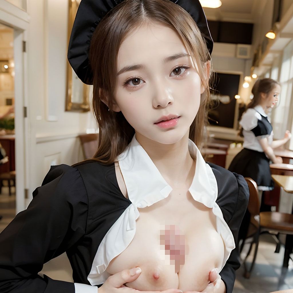 サンプル画像3:ご主人に従順すぎる清純なメイド(AI美人クラブ) [d_287117]