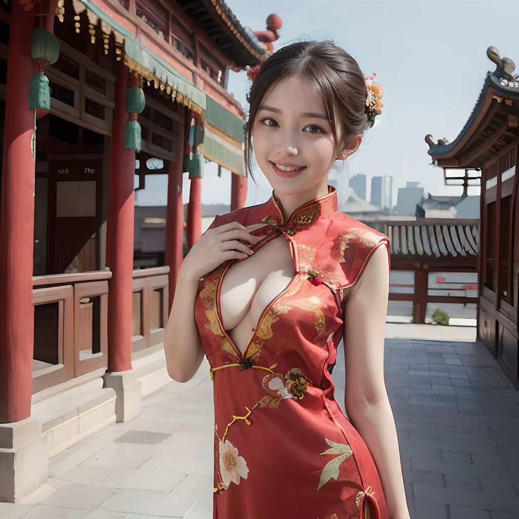 サンプル画像1:中国4000年の美貌(AI美人クラブ) [d_287171]