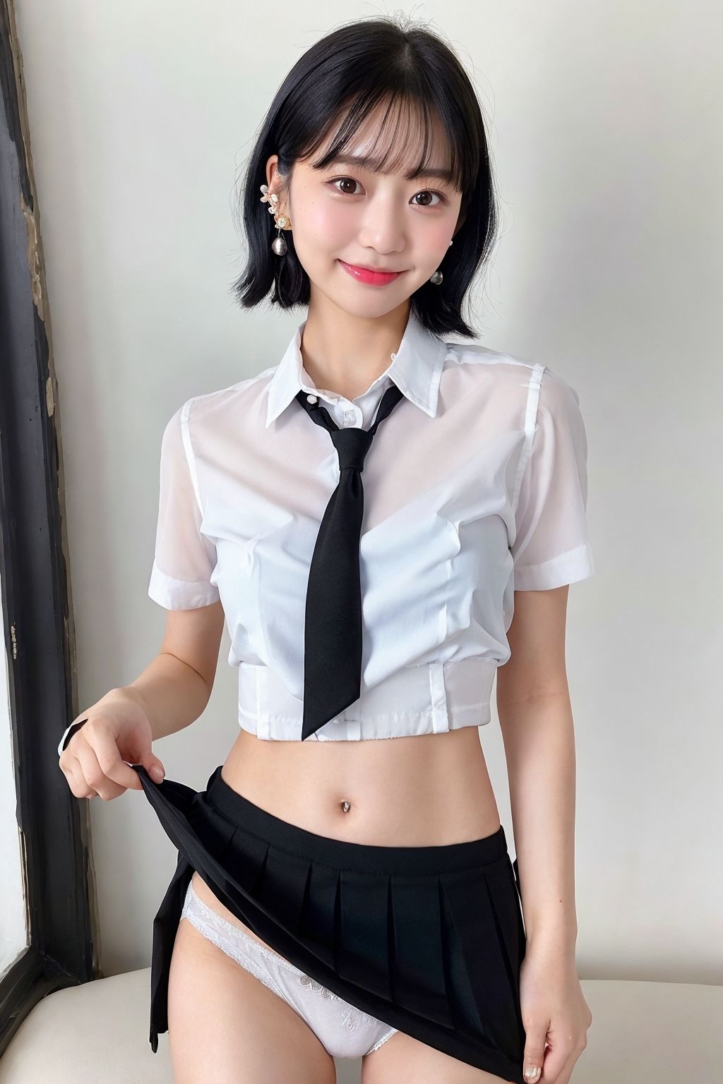 サンプル画像5:制服美少女の魅惑の下着(きんにく) [d_287219]