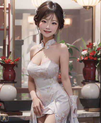 サンプル画像3:グラビア写真風CG Vol.2 チャイナ服(第6AI研究所) [d_287253]