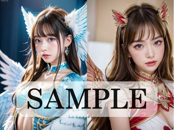 サンプル画像2:美しすぎる6色の魔法少女たち(AI現役都内OL) [d_287264]