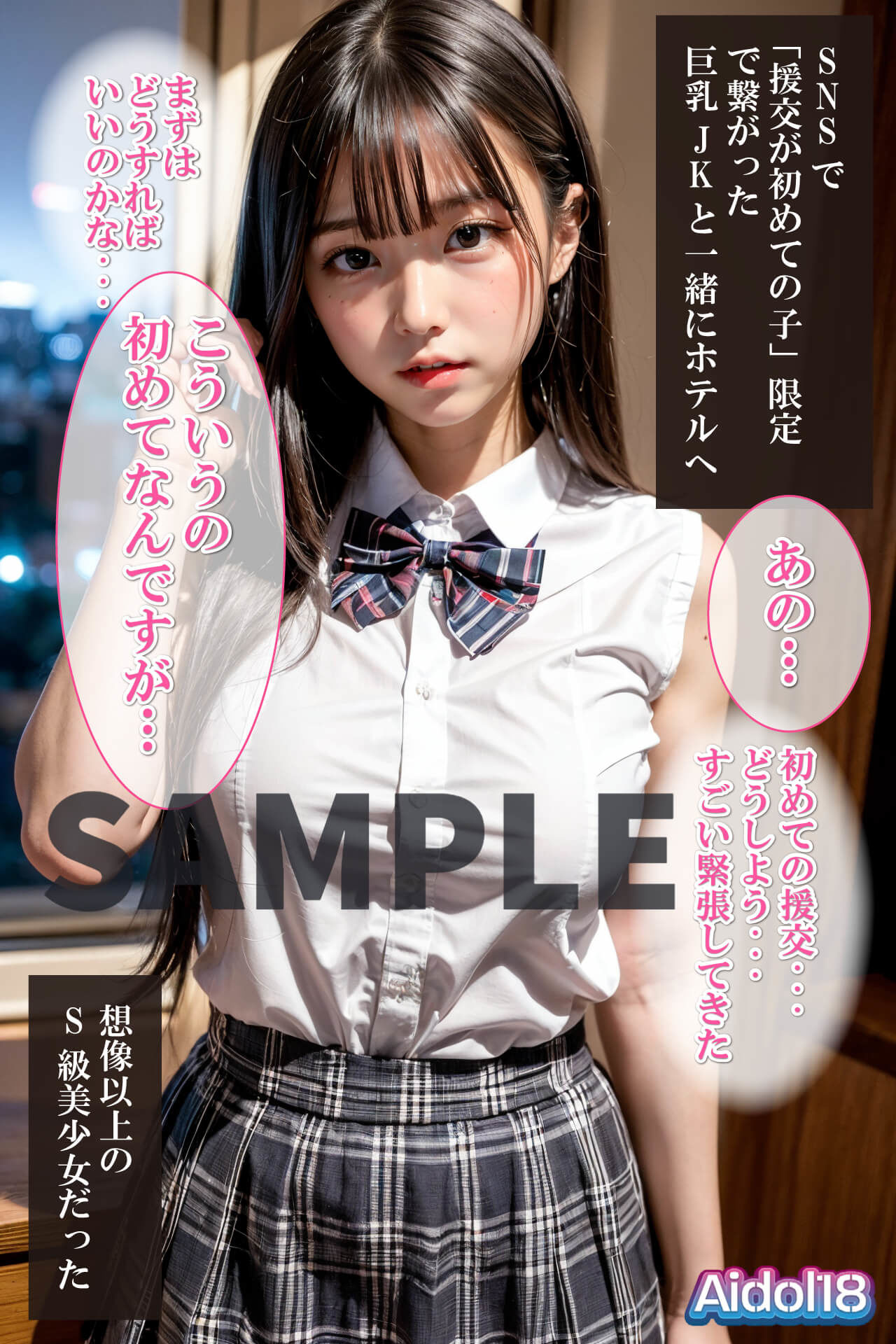 サンプル画像2:巨乳JKの初援交(Aidol18) [d_287280]