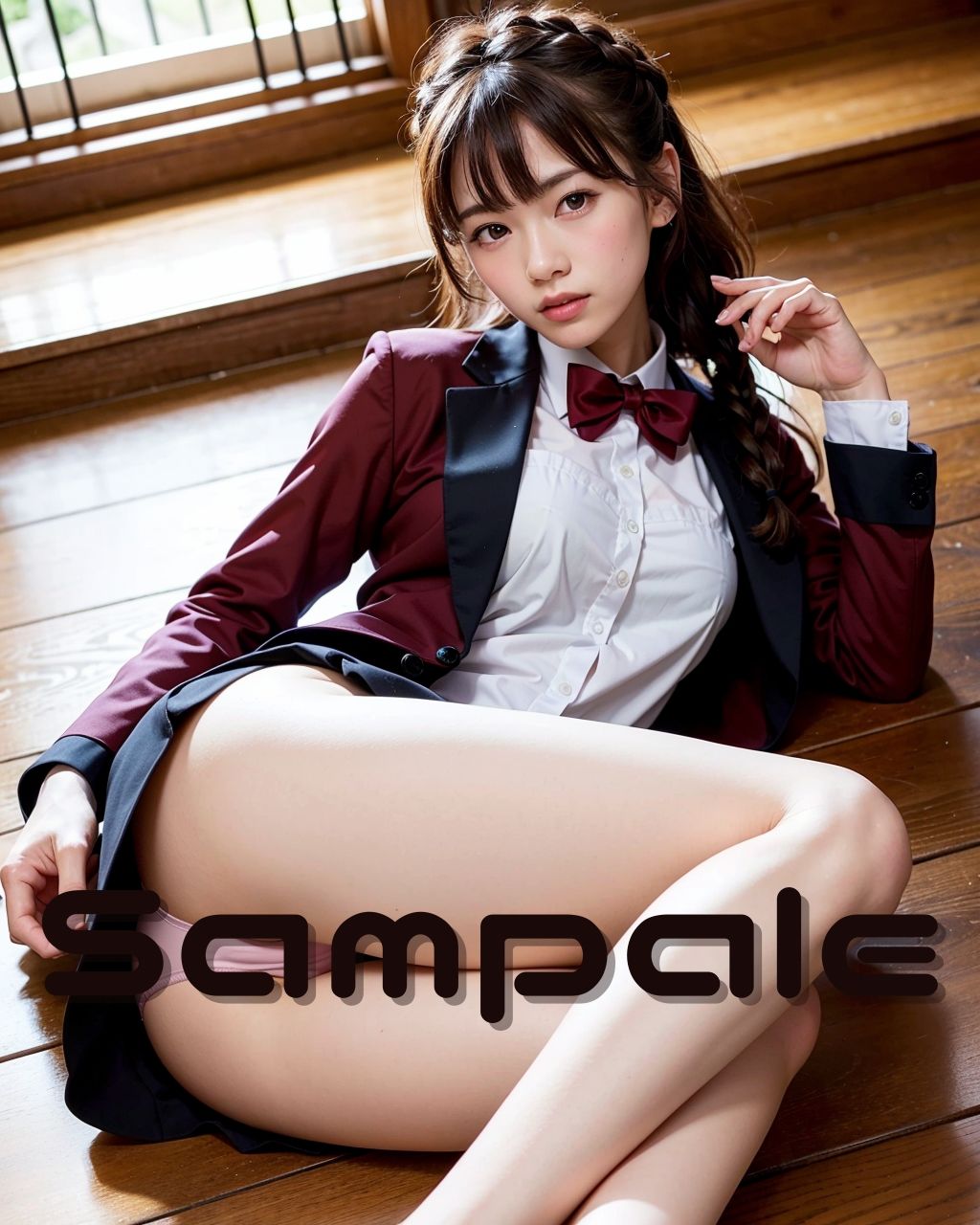 サンプル画像2:夢のシチュエーション お嬢様学校の女子校生（18歳JK）の表の顔と裏の顔(AI_MODEL_agency) [d_287357]