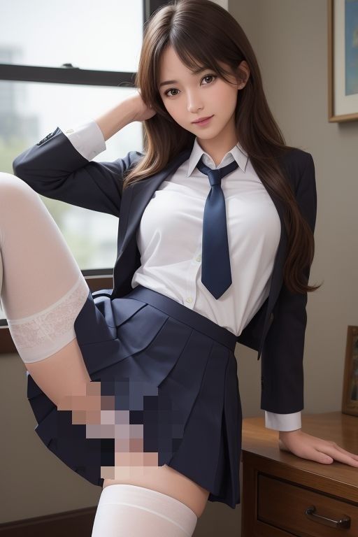 サンプル画像4:家庭教師先の女子校生がパンツちらちら見せてくる件【Vol.01】(AI美女らぼ) [d_287570]