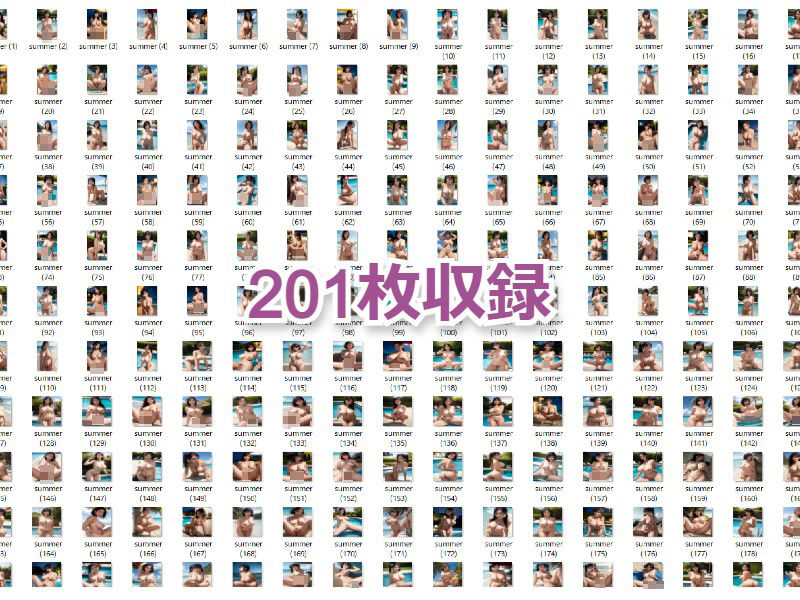 サンプル画像6:真夏の巨乳・CG集(AI図鑑製作所) [d_287670]