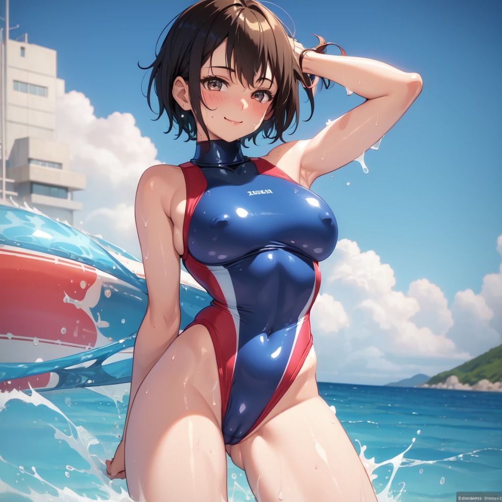 サンプル画像1:競泳水着フェチ CG詰め合わせ Vol.3 水球水着編(AIフェチ左衛門) [d_287684]