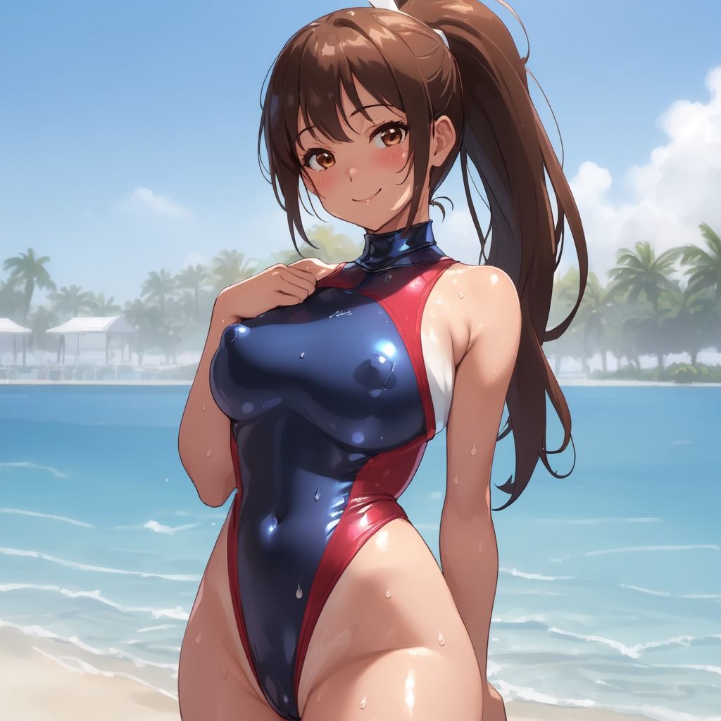 サンプル画像4:競泳水着フェチ CG詰め合わせ Vol.3 水球水着編(AIフェチ左衛門) [d_287684]