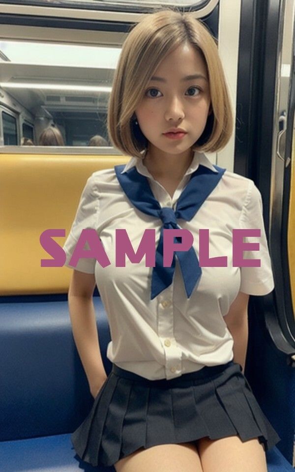 サンプル画像1:AI写真集 通勤電車でみるあの子の秘密(AIgis) [d_287772]