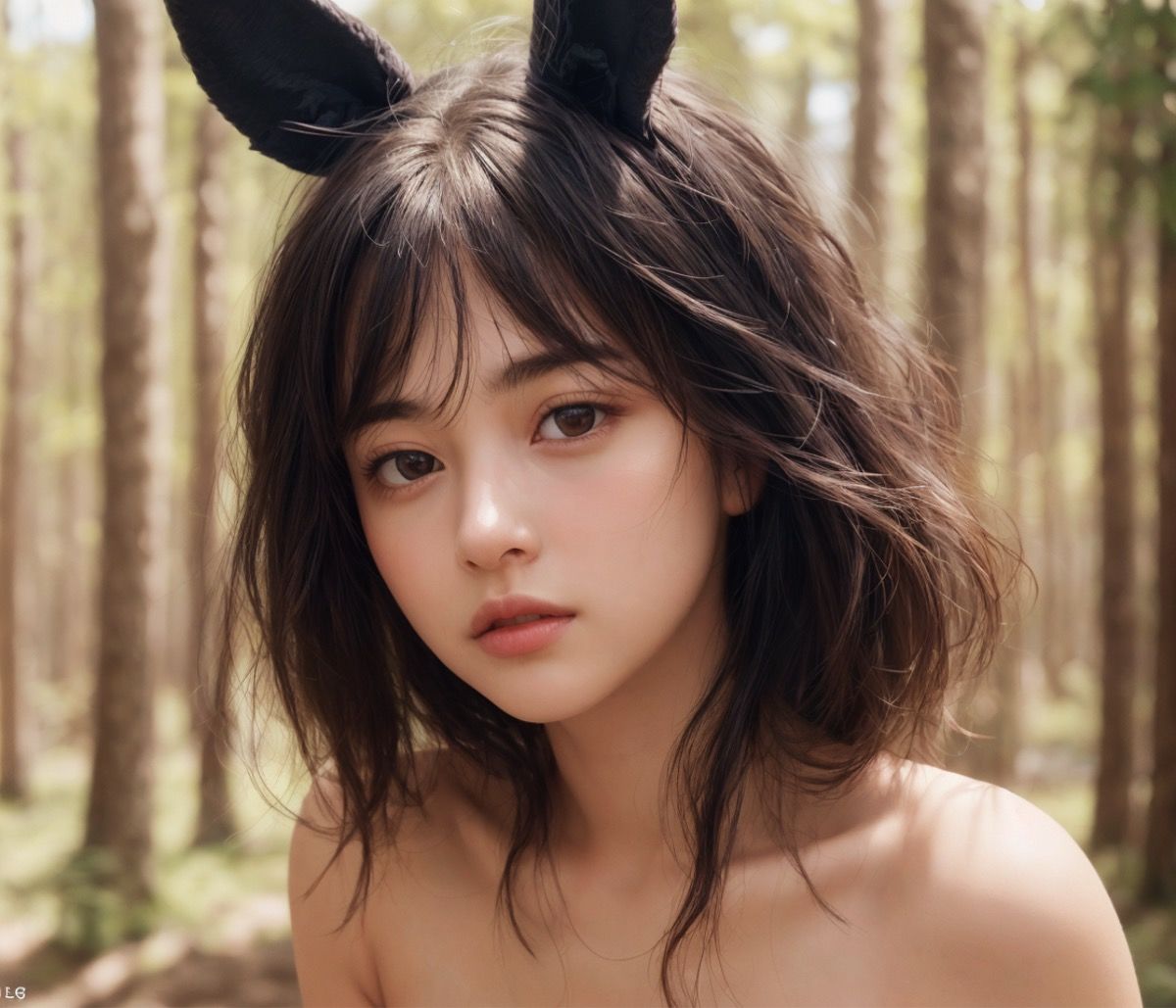 サンプル画像5:全裸の獣耳美女(ひな/Japanese AI idol) [d_287838]