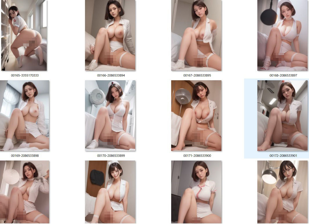 サンプル画像2:看護師の女性 ヌードCG集 AI生成(宿題見せて) [d_287865]